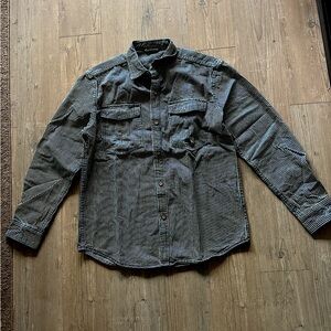 Pinstripe denim shirt